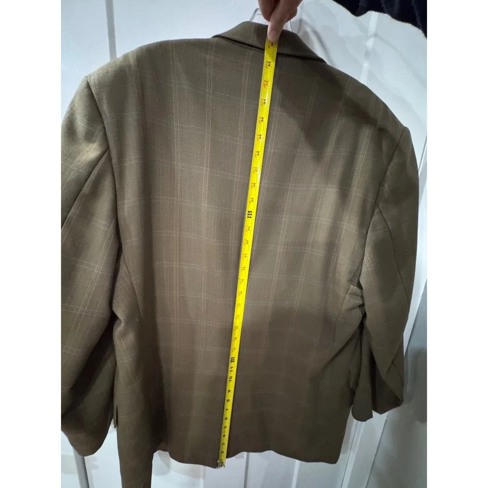 Taylor Richard's & Conger Mens Olive Herringbone Two Button Blazer ultra torto
